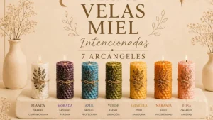 Velas miel intencionadas 7 arcángeles