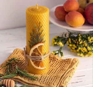 Vela miel Amarillo cítrico