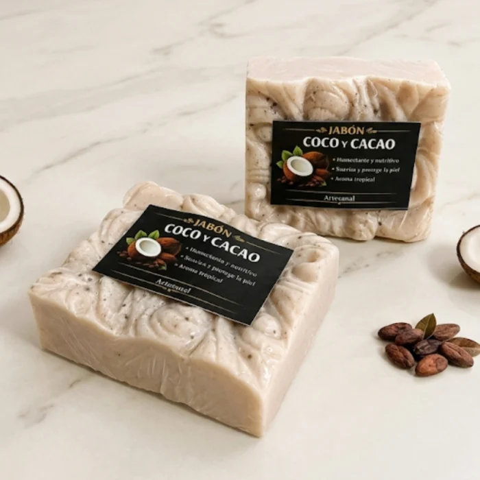 jabon de coco y cacao
